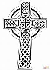 Coloring Celtic Cross Printable Drawing Paper sketch template