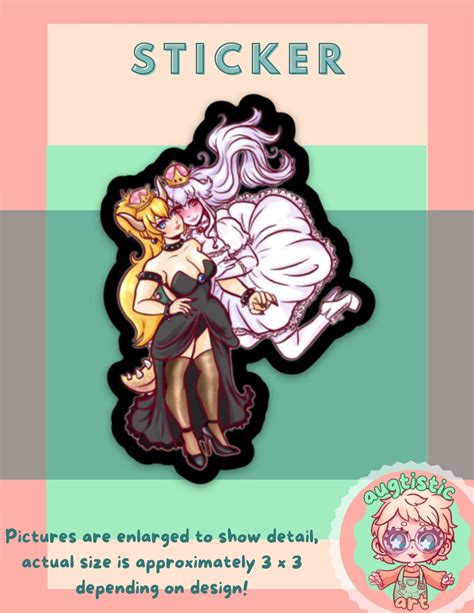 Bowsette And Boosette Sticker Etsy