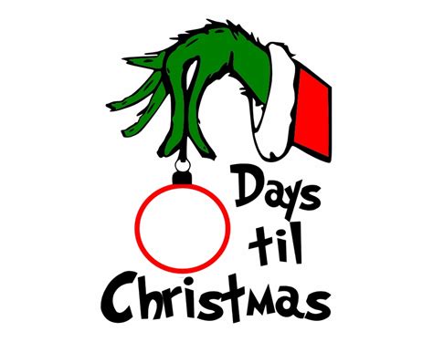 Svgs For Geeks Grinch Countdown To Christmas Svg Clip Art Library