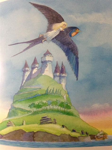 Thumbelina Riding On The Swallow Birds Back Fairytale Art Fairy Art