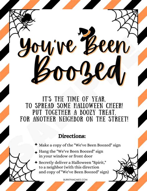 Youve Been Boozed Printable Sign And Directions Etsy