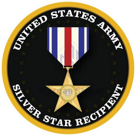 Us Army Silver Star Recipient Decal Sticker Veteran Ebay