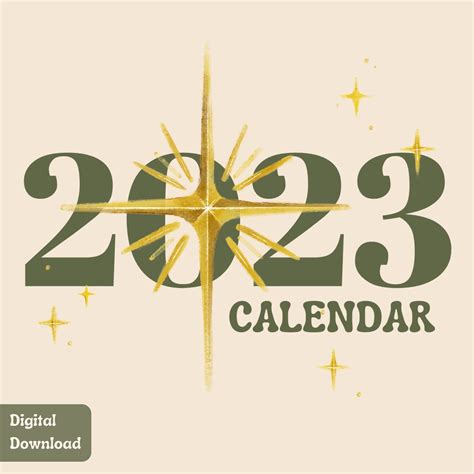 Printable 2023 Calendar 2023 Fairycore Calendar 2023 Year Etsy