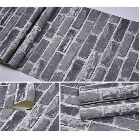 Laiman Flat Faux Brick Stone Wallpaper Roll 3d Effect Blocks Vintage