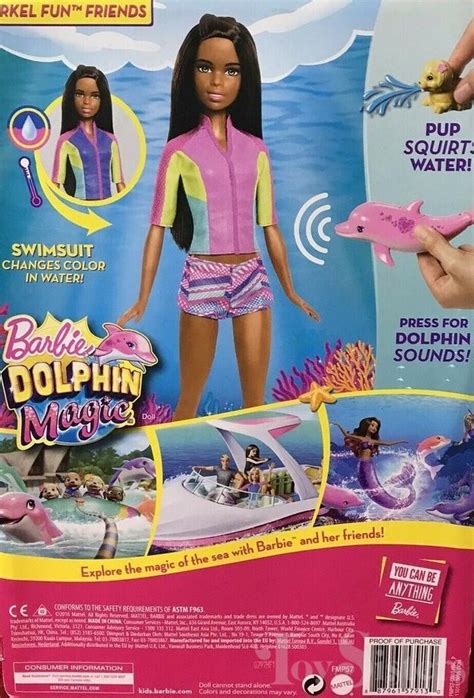 2016 2017 Barbie Dolphin Magic Snorkel Fun Friends Aa Fmp57 Toy Sisters