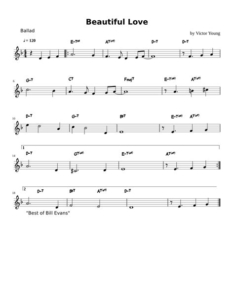 Beautiful Love Sheet Music For Piano Download Free In Pdf Or Midi