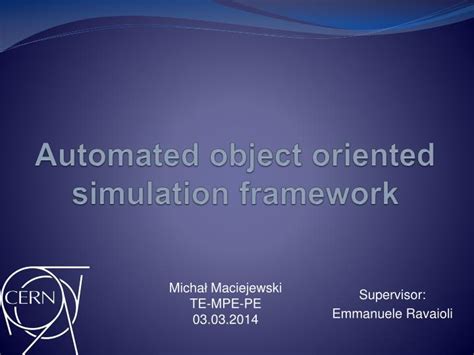 Ppt Automated Object Oriented Simulation Framework Powerpoint