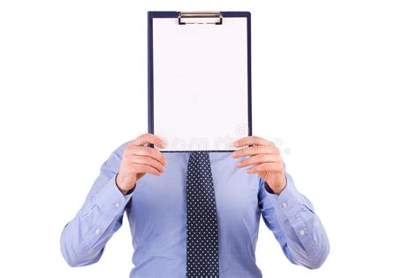 Businessman Showing Clipboard Stock Image Image Of Meeting Hide