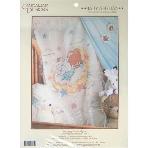 Free counted cross stitch afghan patterns. Sleeping Teddy Bear Baby Afghan Counted Cross Stitch Kit ...