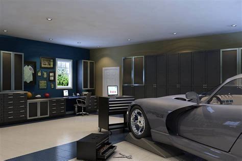 Easily A Man Cave This Masculine Elegant Garage Is Designed In Silver