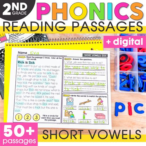 Short Vowels Decodable Phonics Reading Comprehension Passages Mats