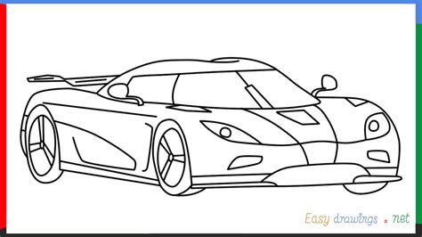 How To Draw A Koenigsegg Agera Step By Step Youtube