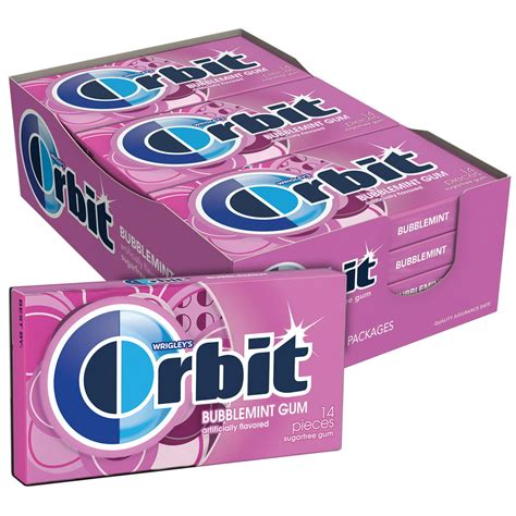 Orbit Bubblemint Sugar Free Bulk Chewing Gum 14 Pc 12 Ct Walmart