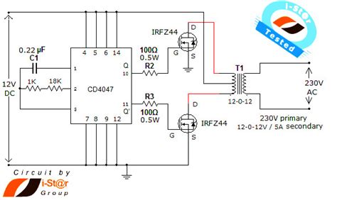 Tested Simple Dc To Ac Inverter Circuit 12v To 230v