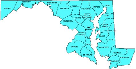 Maryland State Map With Counties South Carolina Map