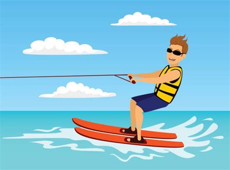 Water Skiing Illustrations Royalty Free Vector Graphics And Clip Art