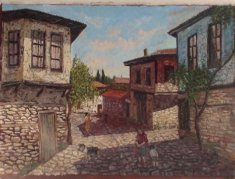 A Greek Village Painting By Charalampos Laskaris Fine Art America