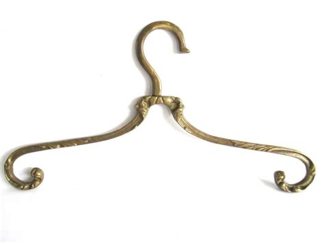1 (one) Brass Clothes Hanger, Clothes Hangers, Antique French Coat han - UpperDutch