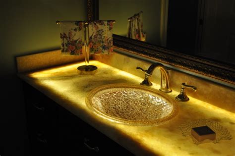 Whether you're working with a small space or renovating a spacious master bathroom, a touch of natural stone will enhance your space. Glowing Onyx Vanities