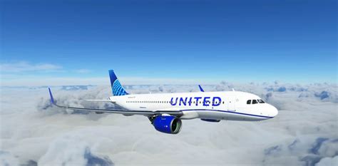 8k United Airlines Blue Livery A320neo V10 Msfs2020 Liveries Mod