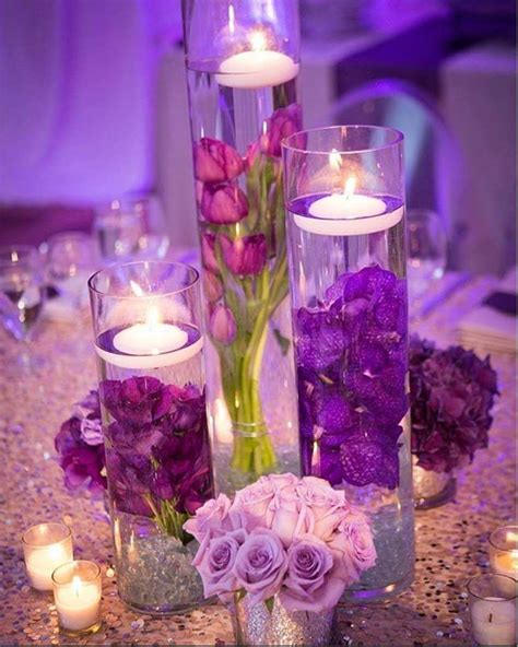 Pin By Sabrina Sincerely On Wedding Purple Centerpieces Wedding