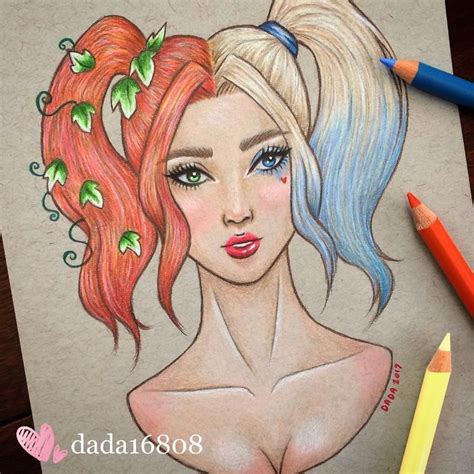 Poison Ivy Harley Quinn Disney Art Drawings Cool Art Drawings Art