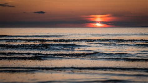 Free Images Horizon Sunset Sea Ocean Sunrise Afterglow Water