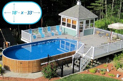 18x33 Oval Above Ground Pools Crestwood Pools