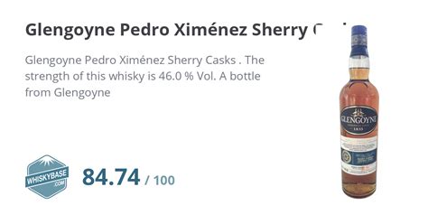 Glengoyne Pedro Ximénez Sherry Casks Ratings and reviews Whiskybase