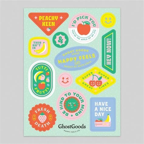 Sticker Sheet Tutti Frutti Etsy Sticker Sheets Sticker Paper Stickers