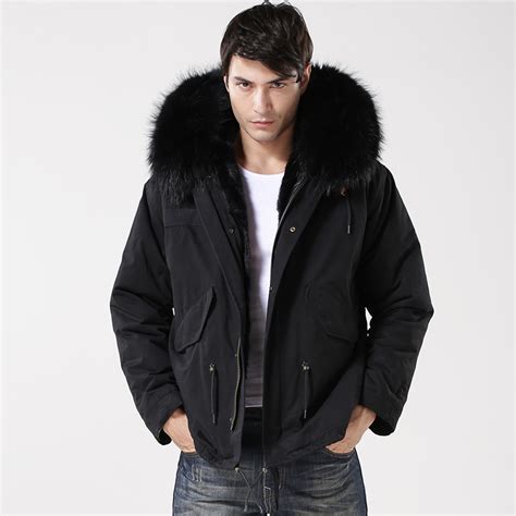 Buy 2017 Winter Coat Mens Black Fashion Warm Padded