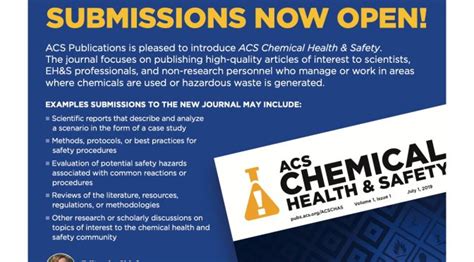 ACS Chemical Health Safety Now Accepting Submissions ACS Division