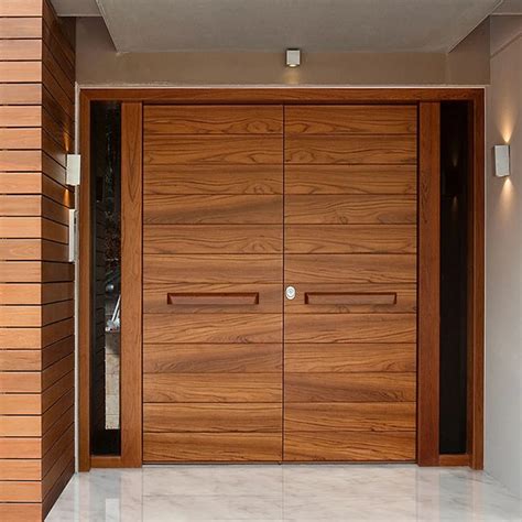 Hs Bs0038 Exterior Two Leaves Wood Contemporary Front Doors Double