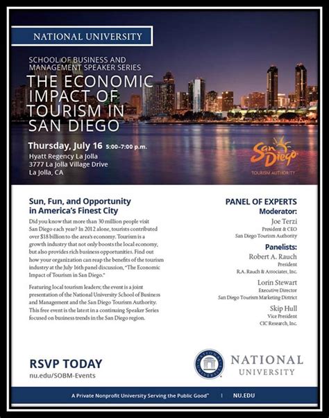 Tourism also the activities that they do during they stay in the selection destinations and the facilities created to serve for their. You're Invited: Economic Impact of Tourism in San Diego ...