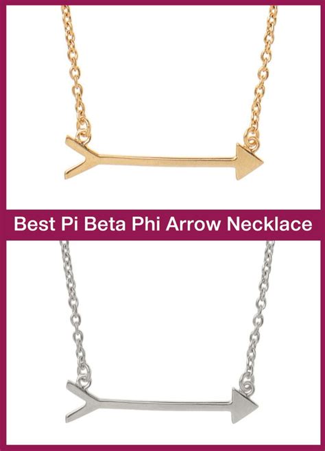 Best Pi Beta Phi Arrow Necklace Sorority Jewelry