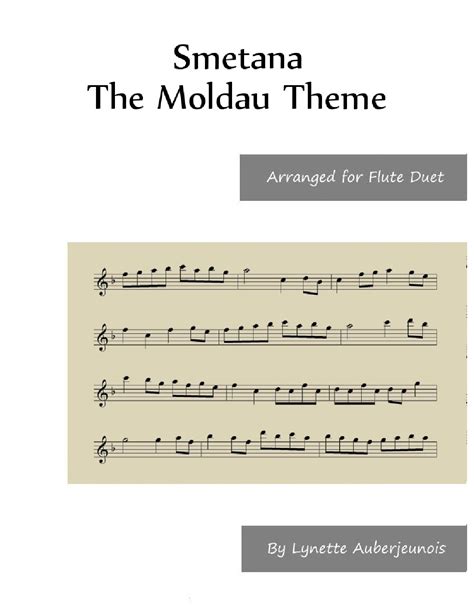 The Moldau Theme Flute Duet Sheet Music Bedrich Smetana Flute Duet