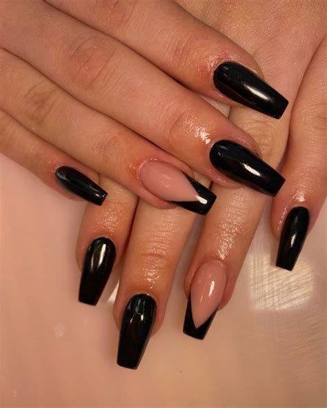 Coffin Black Acrylic Nails The Ultimate Trending Nail Art