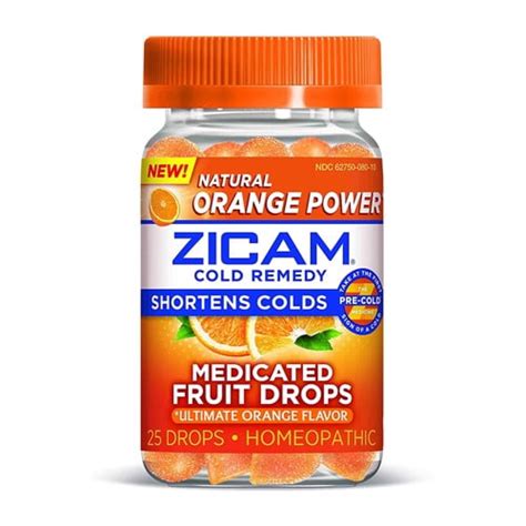 Zicam Medicated Fruit Drops Ultimate Orange 25 Ea