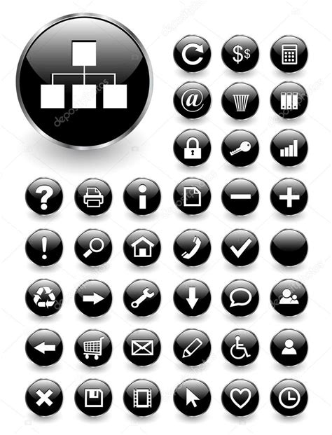 Web Icons Buttons Set — Stock Vector © Cobalt88 2009698