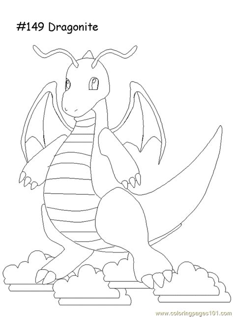 Dragonite Coloring Pages Coloring Home