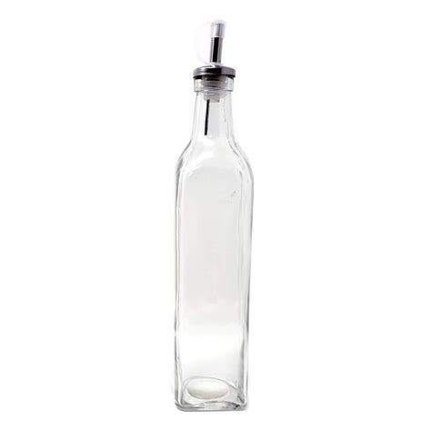 16oz Glass Olive Oil Dispenser Bottle With Pourer And Funnel For Oil