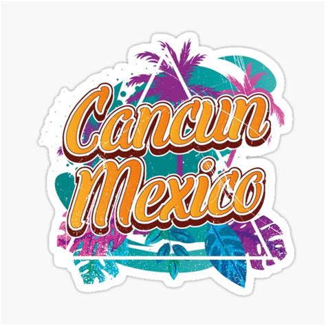 Cancun Mexico Sticker For Sale By Bluerockdesigns Redbubble