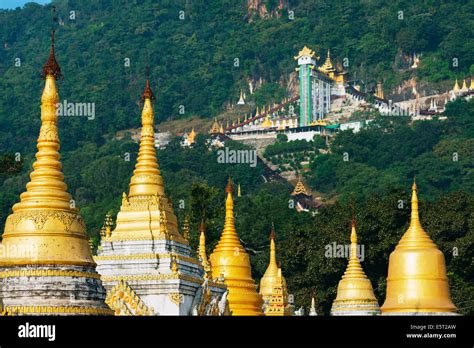 South East Asia Myanmar Pindaya Nget Pyaw Taw Pagoda Below Entrance