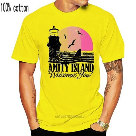 Amity Island Welcomes You Jaws 70s Film Quints Movie Vintage Retro