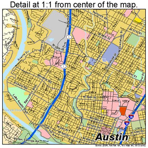 Austin Texas Street Map 4805000