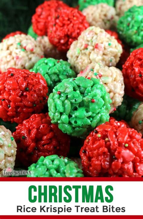 Christmas Rice Krispie Treat Bites Are A Great Homemade Christmas T