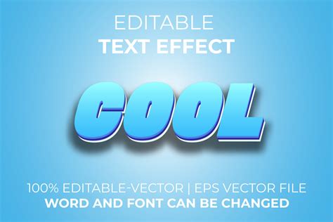 Cool Text Effect Easy To Edit 9796753 Vector Art At Vecteezy