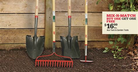Your yard is an important extension of your home and with today's busy schedules, low maintenance care is key. Ace Hardware: Buy 1 Get 1 FREE Garden Tools (Choose from ...