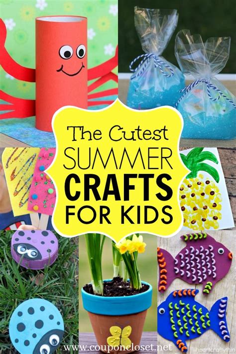Summer crafts for kids- 35 adorable summer crafts for kids they will love
