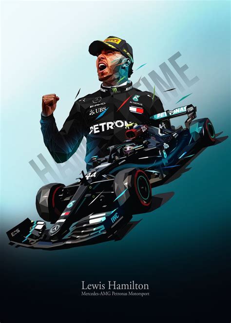 Lewis Hamilton Poster By Pxlg Displate F Art F Poster Canvas Art